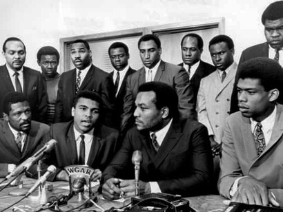 Muhammed Ali during a press conference
