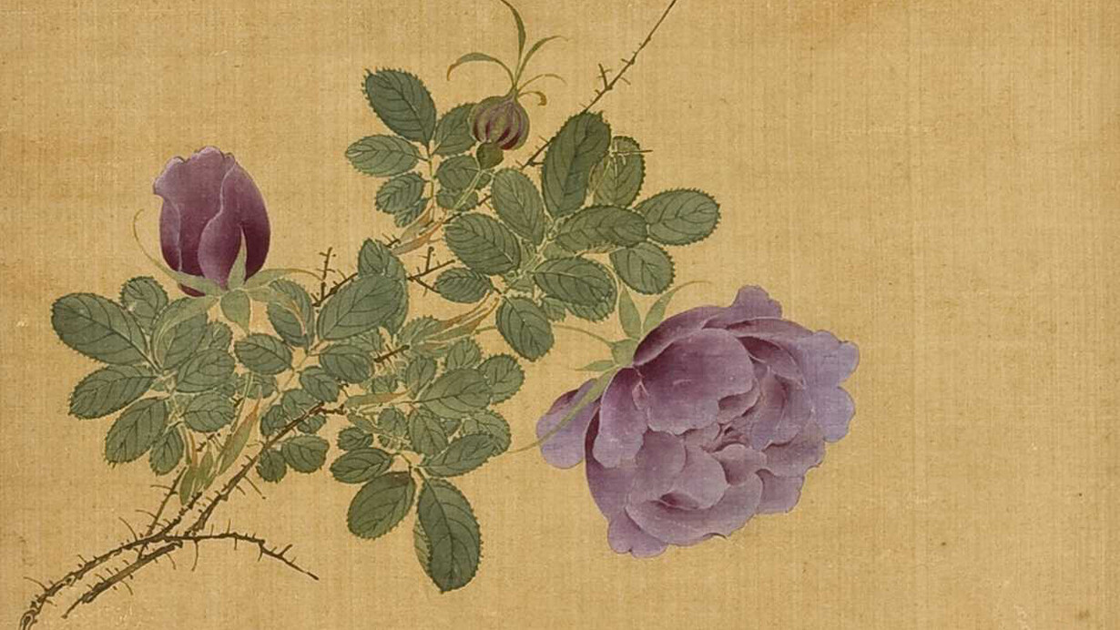 Yu Yuan, Roses (detail), late 17th century. Courtesy of Norton Museum of Art