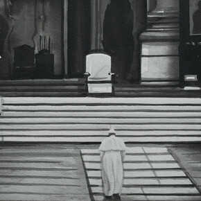 Radenko Milak
March 27, 2020, Pope Francis praying to an empty St. Peter’s Square amid the coronavirus,
2020
watercolor on paper
25 x 35 cm
Courtesy KOENIG2 by_ robbygreif, Vienna and the artist 