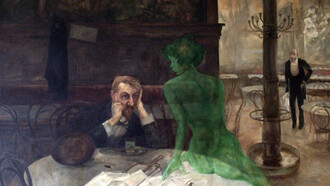 Viktor Oliva; El bebedor de absenta, 1901 (detalle)