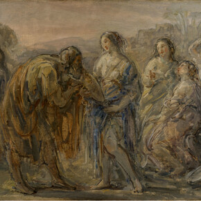 Giovanni Carnovali, detto Il Piccio, Rebecca e il servo d’Abramo, olio su tela, 70 x 85 cm