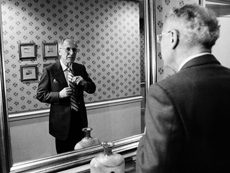 Arthur Hailey at the mirror