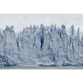 Frank Thiel, Perito Moreno #16, 2012-2013, framed chromogenic print face mounted to Plexiglas, framed: 64 5/8 x 119 1/2 x 2 3/8 inches (164.2 x 303.7 x 6 cm) © Frank Thiel / VG Bild-Kunst, Bonn. Courtesy: Sean Kelly, New York