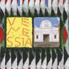 Joe Tilson, The Stones of Venice La Scuola Grande di San Giovanni Evangelista, Venessia, 2014, acrylic on canvas on wood relief, 50 x 75 cm, © Joe Tilson, courtesy Marlborough Fine Art