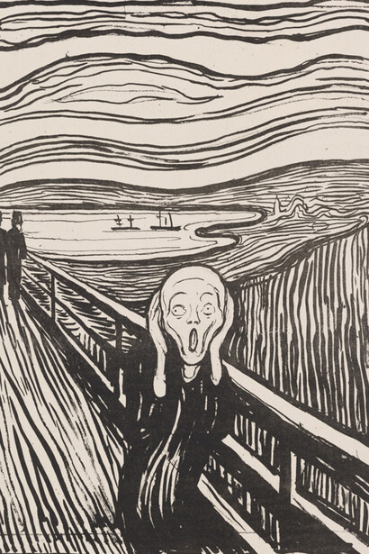 Edvard Munch, The scream, 1895. Courtesy of the Art Institute of Chicago