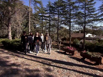 Neria con gli studenti sul Monte Ortobene di Nuoro