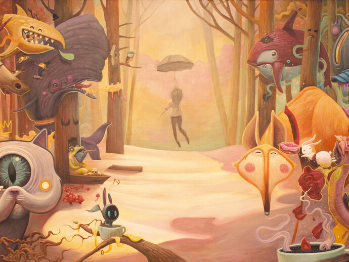 Dulk, Broken Thoughts, Acrylic on canvas, 200 x 100 cm, 2015, dettaglio