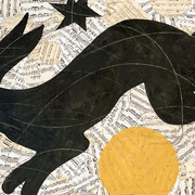 Louise Laplante, And the rabbit jumped over the (yellow) moon, 2023. Courtesy of Carrie Haddad Gallery