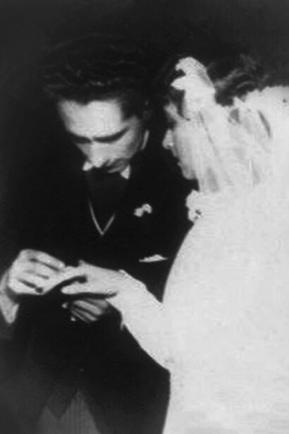 Boda de Germán Suárez-Vértiz, pintor peruano, con María Teresa Reyes, pintora peruana. Abuelos paternos de Pedrito. Fuente: Página personal de Instagram de María Fe Suárez-Vértiz, hermana de Pedro
