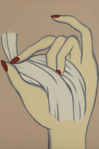 Christina Ramberg, Untitled (hand), 1971. Courtesy of Hammer Gallery
