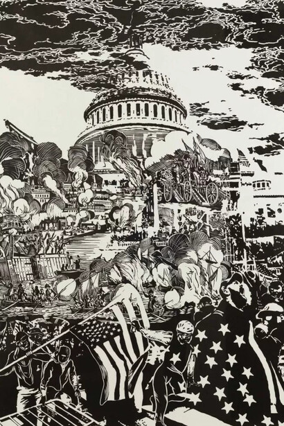 William Evertson, Capitol offense 1814/2021, 2021. Courtesy of Childs Gallery