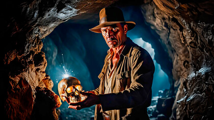 Indiana Jones. Indiana Jones nos faz revisitar o passado e os velhos mitos e sua mais icónica simbólica