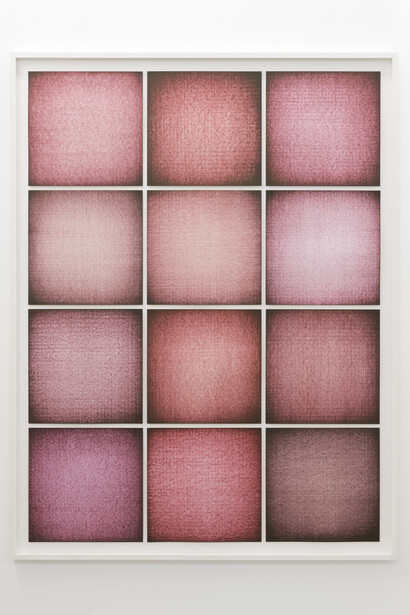 Ignacio Uriarte, Ventana Roja, 2021, permanent marker on paper, 12 drawings.
Each drawing: 35 × 35 cm (13 3/4 × 13 3/4 inches), 12 drawings: 118 × 154,5 cm (46 1/2 × 60 7/8 inches) (framed). Courtesy of NoguerasBlanchard, Barcelona/Madrid. Photography Roberto Ruiz
