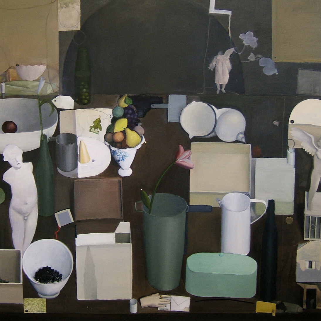 Still Life with Cupid, 2015, oil on canvas, 137 x 137 cm. Courtesy of Long & Ryle