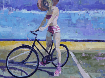 Brian Keith Stephens, "Because the sky is blue," Oil on canvas, 20"x 28" (50.8 x 71cm)