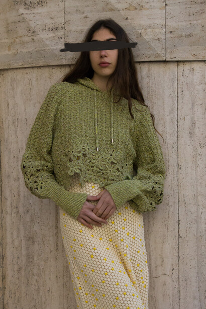 La collezione di Marie Nardi con i filati  Monticolor vincitrice del premio Feel the green