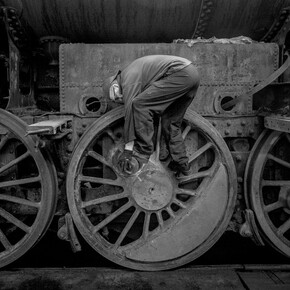 Petr Machan, The last men of steam, exhibition view. Courtesy of Leica Gallery