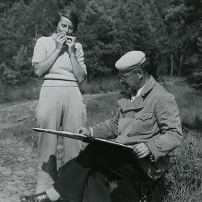 Karl Schmidt-Rottluff mit Roswita Peters in Rumbke, 1937. Mit freundlicher genehmigung der Kunstsammlungen Chemnitz