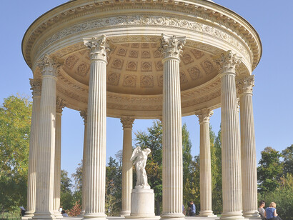 Temple of Love in the gardens of the Petit Trianon at Gardens of Versailles in Versailles, department of Yvelines in France