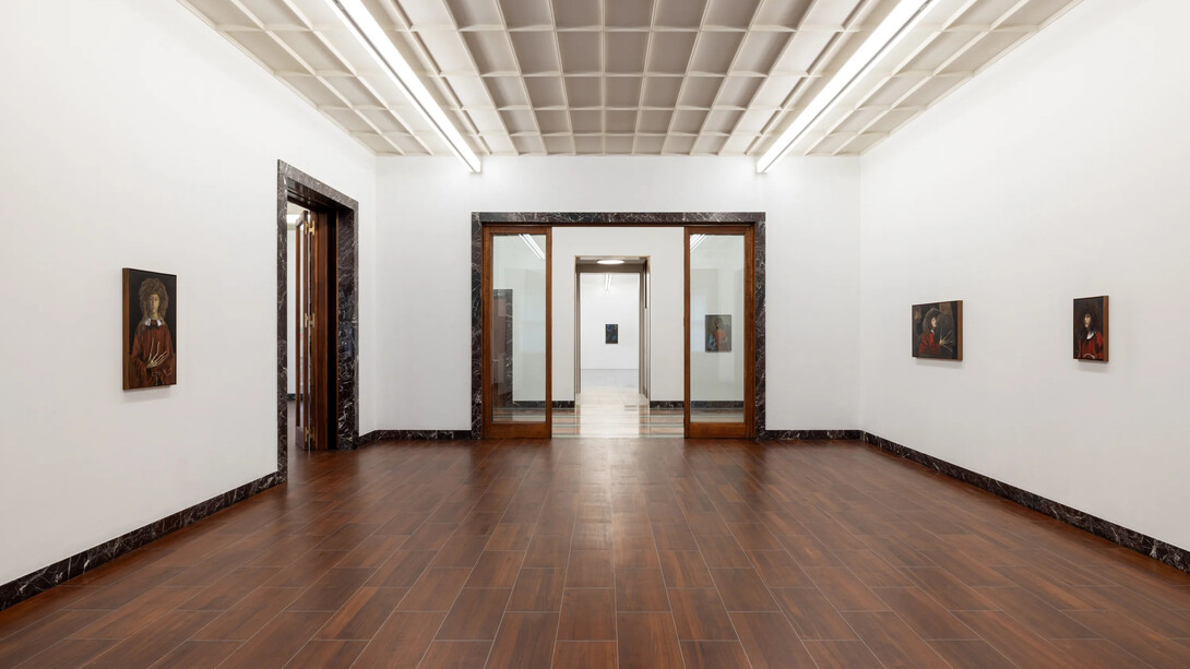 Pietro Roccasalva, Io ti saluto, luce, ma con nervi offesi, exhibition view. Courtesy of Massimo De Carlo Gallery