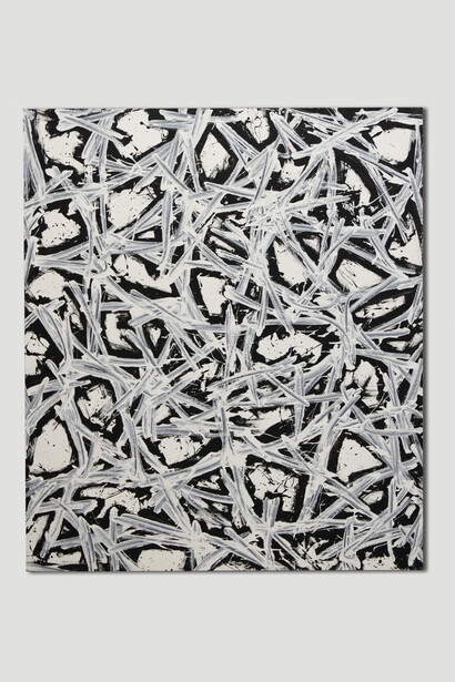 Gianni Asdrubali, Steztastess, 2019, Industrial painting on plexiglass on canvas, 187x160 cm.
Courtesy of A arte Invernizzi, Milan
