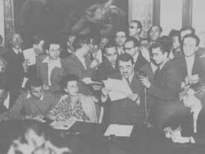 Il ministro dell'Interno Giuseppe Romita legge i risultati del referendum istituzionale del 2 giugno 1946