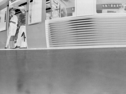 Tobias Hofsäss, Tunnelbaan (subway), 2012, Panoramic negative, Aluminium dibond (detail)