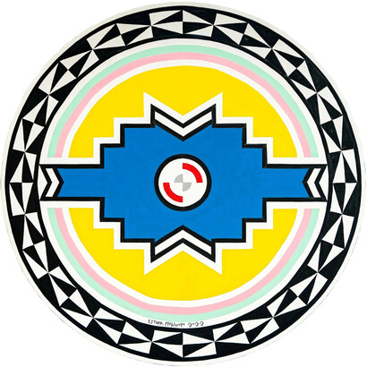 Dr. Esther Mahlangu, Ndebele abstract, 2021. Courtesy of Jenkins Johnson Gallery