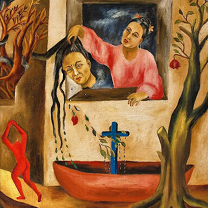 María Izquierdo, detalle de “Sueño y presentimiento”, 1947