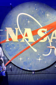 Lama and Yara Elnajjar on a visit to NASA in August 2023