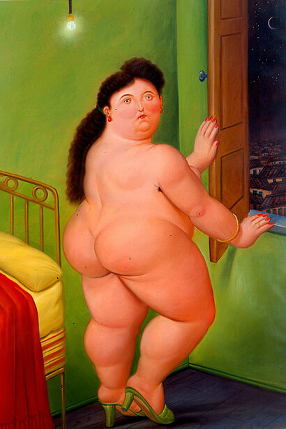 Fernando Botero, Mujer delante de una ventana (1990)