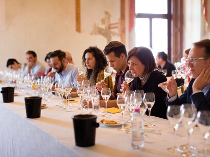 La rassegna del Prosecco Superiore, Castello San Salvatore, un momento della degustazione, foto Beatrice Pilotto