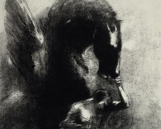 Odilon Redon, Captive Pegasus (1889)