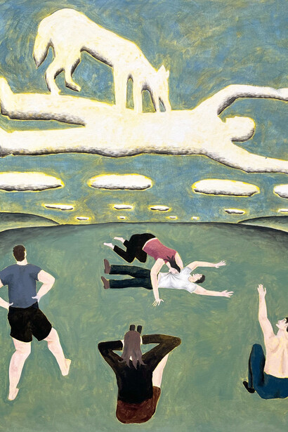 William Schaeuble, Cloud watchers, no. 3 (charades), 2024. Courtesy of Anna Zorina Gallery