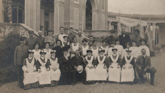 Lo Stabilimento delle Acque della Salute in un'immagine dell'epoca