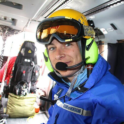 Marion Poitevin, première femme secouriste en montagne, à Chamonix