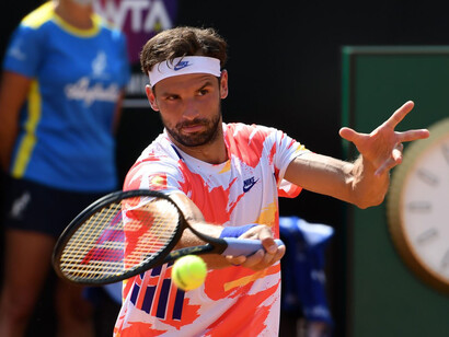 Il bulgaro Grigor Dimitrov, giustiziere dell’azzurro Jannik Sinner – foto Adelchi Fioriti