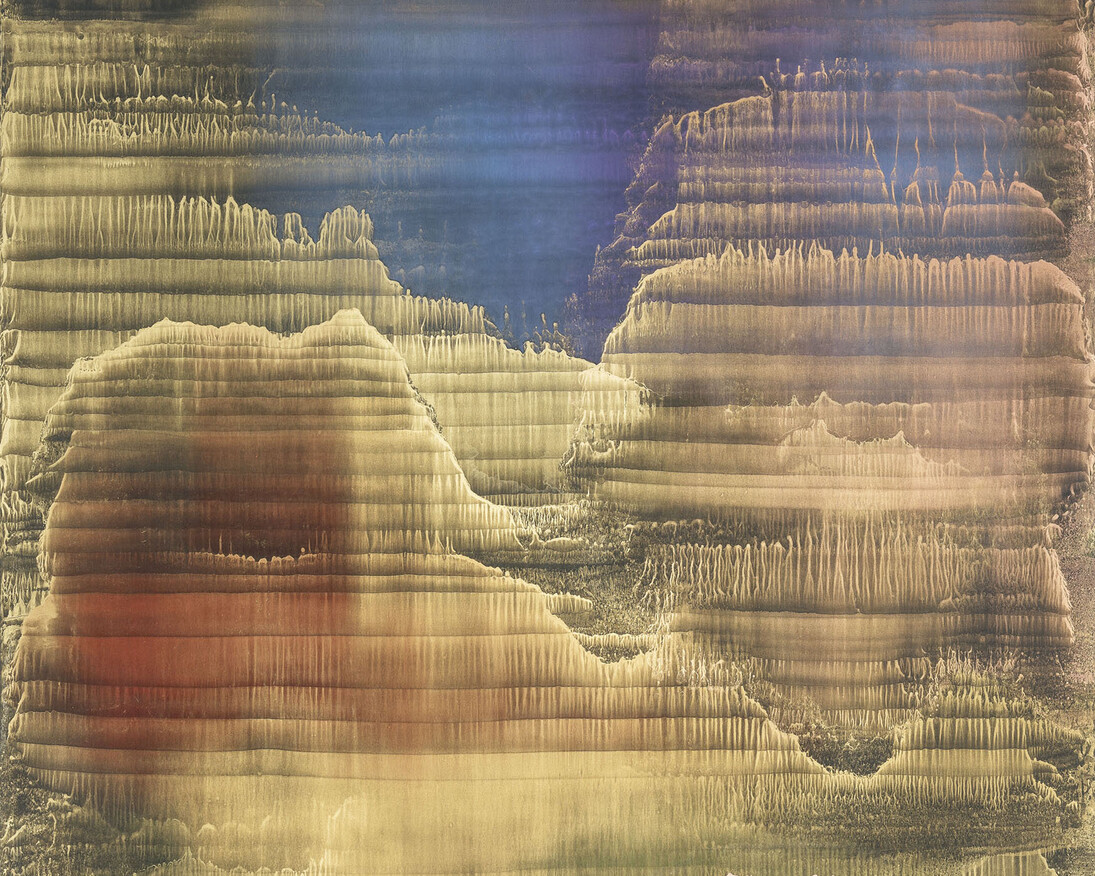 Matteo Montani, The Rising Hour, 2017, olio e polveri su carta abrasiva montata su tela , 175x140 cm (1)