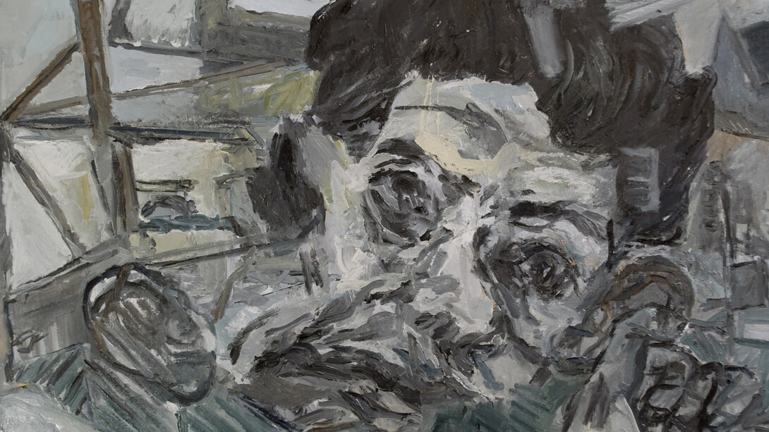 Jaime Valtierra, Talking Head, 2014, Oil on Canvas