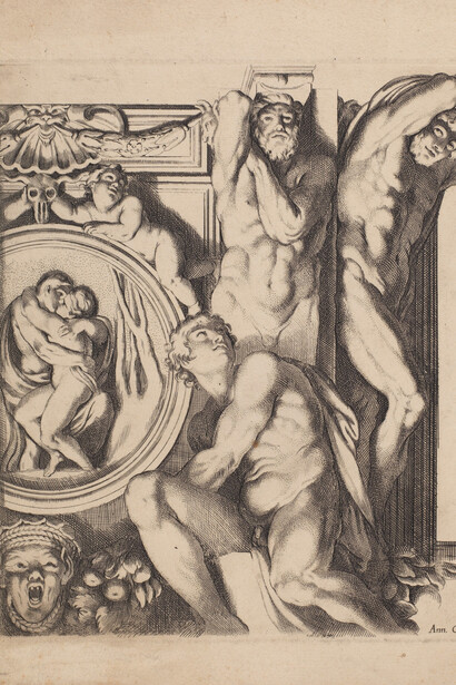Carlo Cesio -Grabador- (Autor de la obra original: Carracci, Annibale), Salmacis y el hermafrodita (detalle), antes de 1657. Cortesía del Museo Nacional del Prado