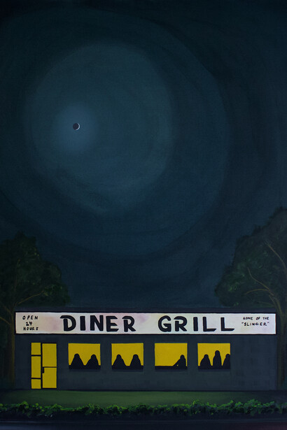 Bumpy Wilson, Pre-dawn post game dinner at diner grill (detail). Courtesy of Jackson Junge Gallery
