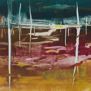 Calum McClure, White Trees, 2013, monotype, 44.5cm x 34.5cm