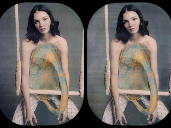 Heidi Snow, Collins’ Mariacarla in C. Butterworth’s “La Nonne,” 2008, Archival inkjet stereograph, 3 ½ x 5 inches, Courtesy Grimaldi Gavin