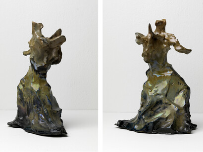 Lucio Fontana, Vittoria alata, 1937, 27,5 x 20,5 x 12 cm, Ceramica colorata e riflessata, Arch. Fontana 2788/2, courtesy Studio la Città e Galleria Tonelli, foto Michele Alberto Sereni