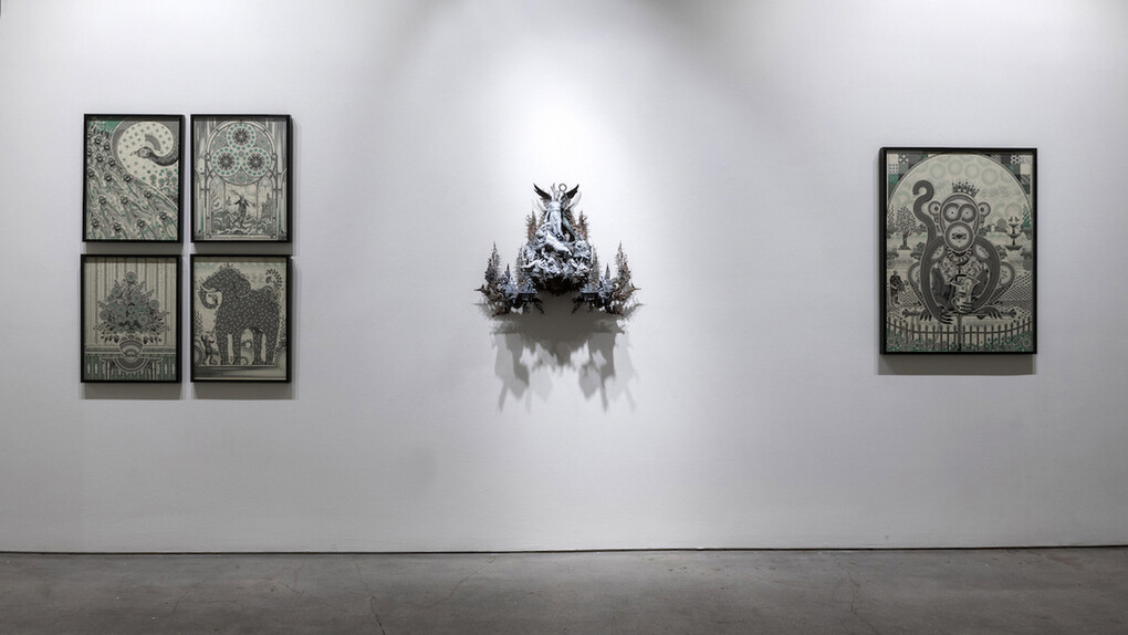 Kris Kuksi and Mark Wagner. Courtesy of Joshua Liner Gallery