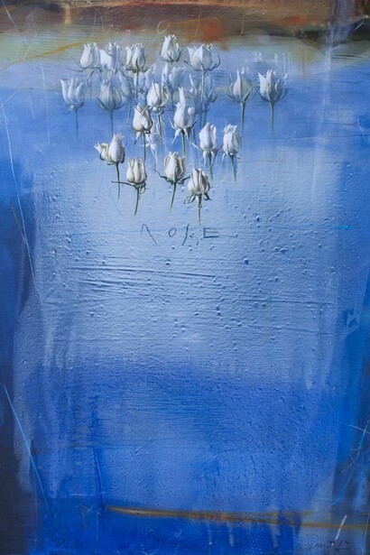 Mario Madiai, Rosae 1, olio, tela, 90 x 120