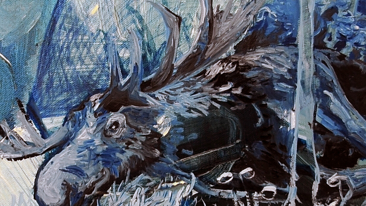 Manuel Portioli, Lifelong hope, 2013, 46 x 38 cm, tecnica mista su tela, dettaglio