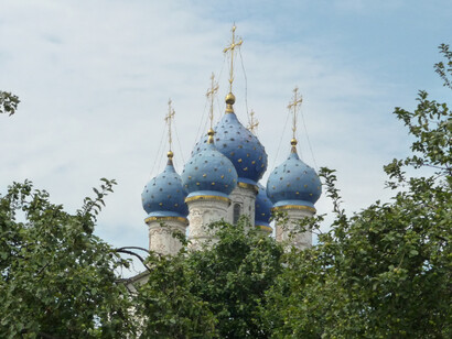 Cielo e cupole azzurre a Mosca. Foto di Simonetta Sandri