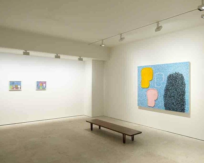Recent paintings. Courtesy of Maruani Mercier
