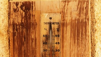A thermometer with rising temperature